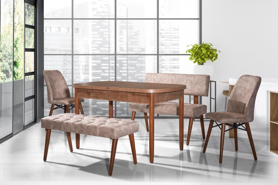 MARS BANKLI TAKIM ( CEVİZ - KREM )