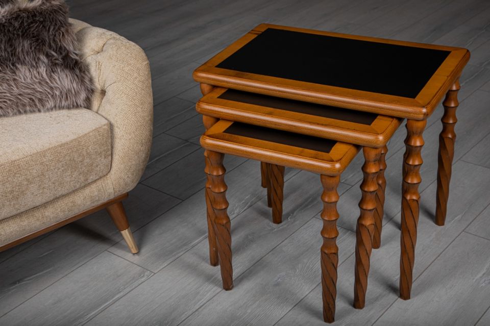 GÖRKEM CEVİZ - ANTRASİT ZİGON SEHPA