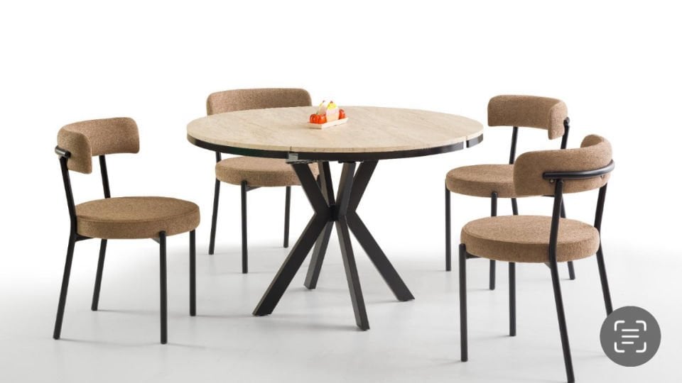 VESTA TRAVERTEN YUVARLAK MASA TAK.